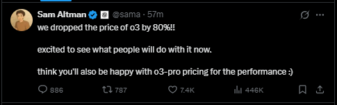 全民配资股票平台 Sam Altman宣布：OpenAI对o3降价80%